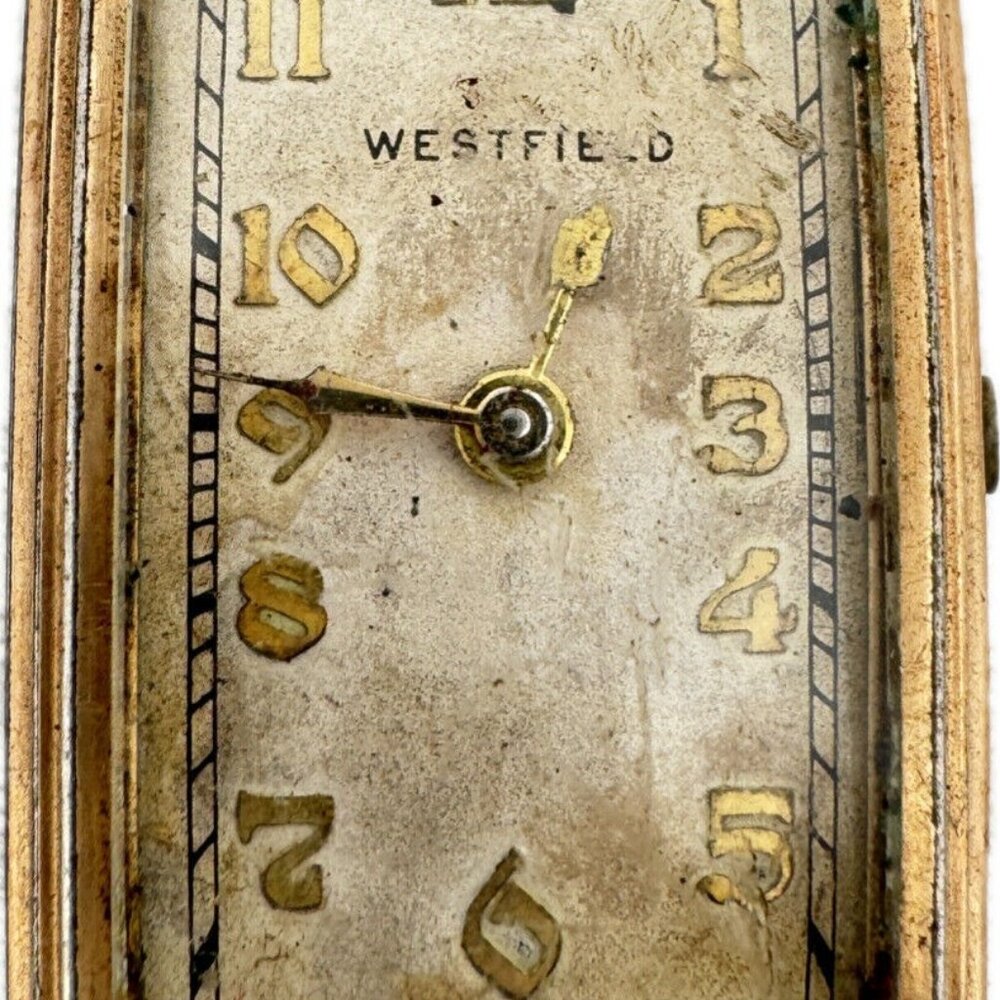 Vintage Westfield Men's Mechanical Wristwatch 6AW Long Curved for Repair
